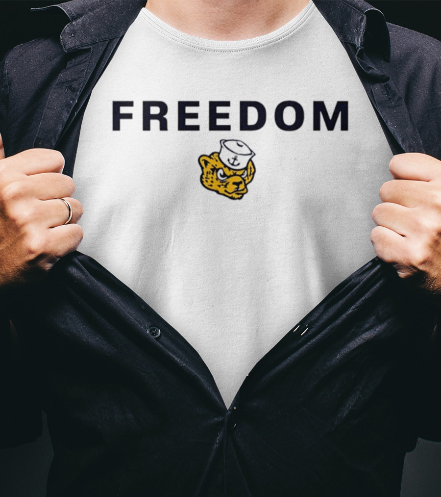 Freedom Michigan Wolverines Wolervbear T-Shirt