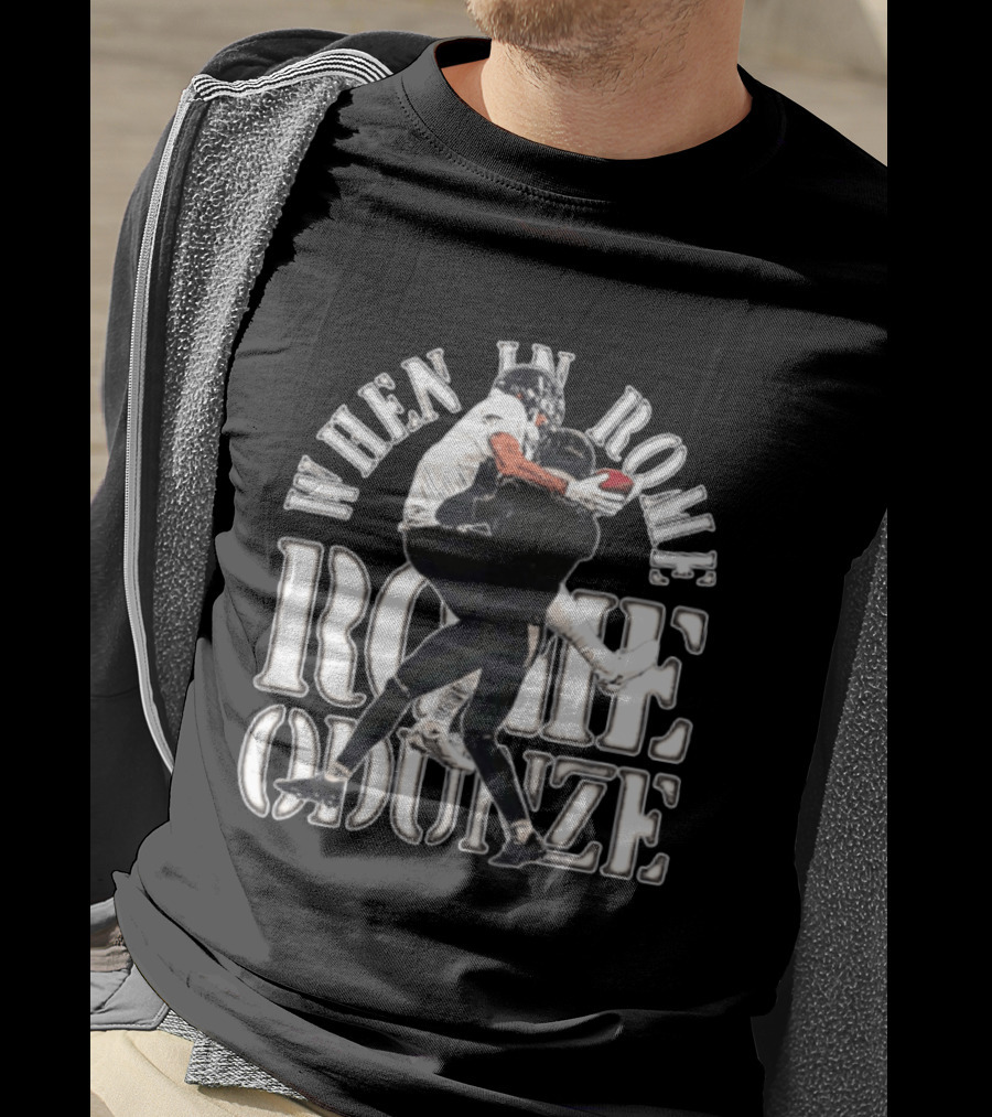 When In Rome Odunze Chicago Bears Football Sports Fan Gear T-Shirt