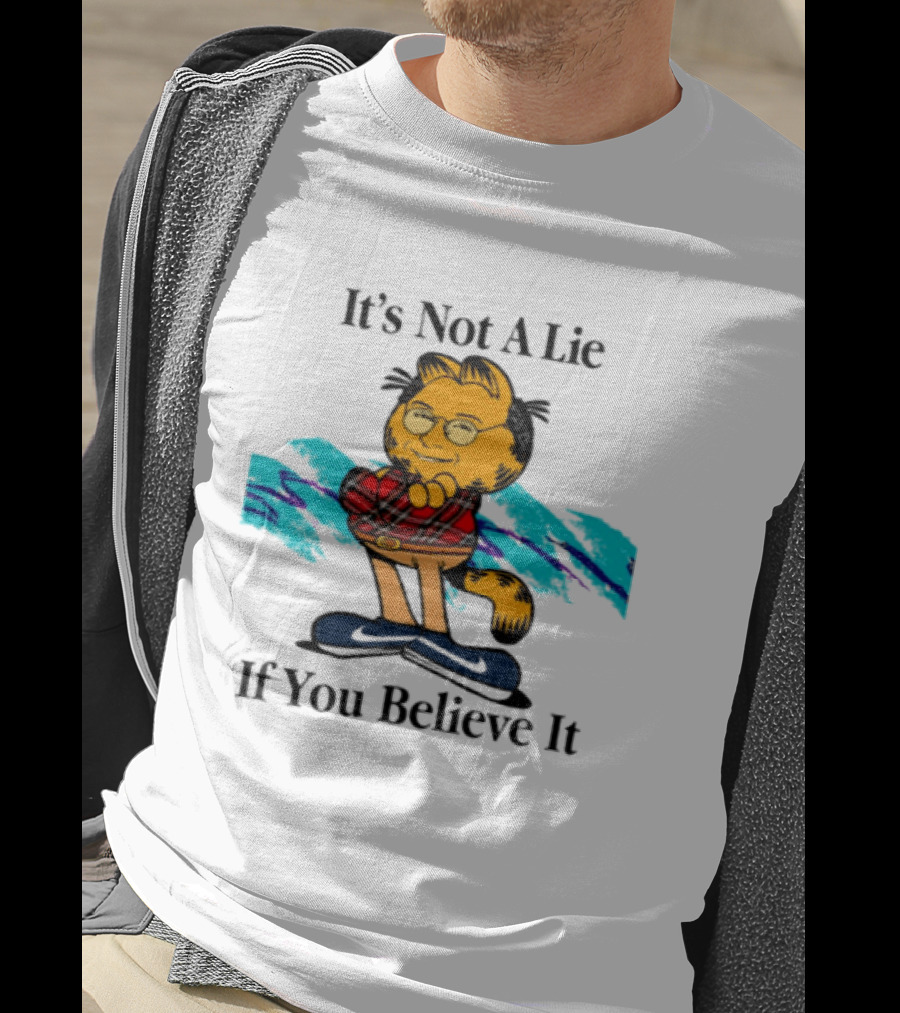 George Costanza Garfield Mashup It's Not A Lie If You Believe It T-Shirt