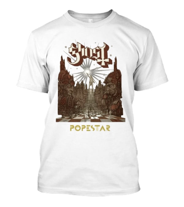 Ghost Popestar Chessboard Cathedral Gothic T-Shirt