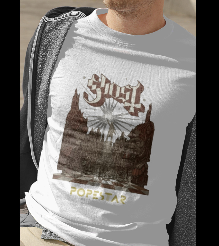 Ghost Popestar Chessboard Cathedral Gothic T-Shirt