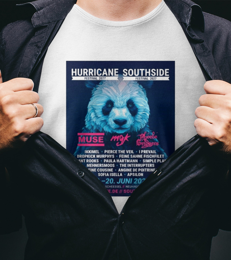 Hurricane Southside Festival 2027 Muse MGK Phoebe Bridgers Ikkimel June 18 20 Eichenring Scheessel Neuhause Ob Eck T-Shirt