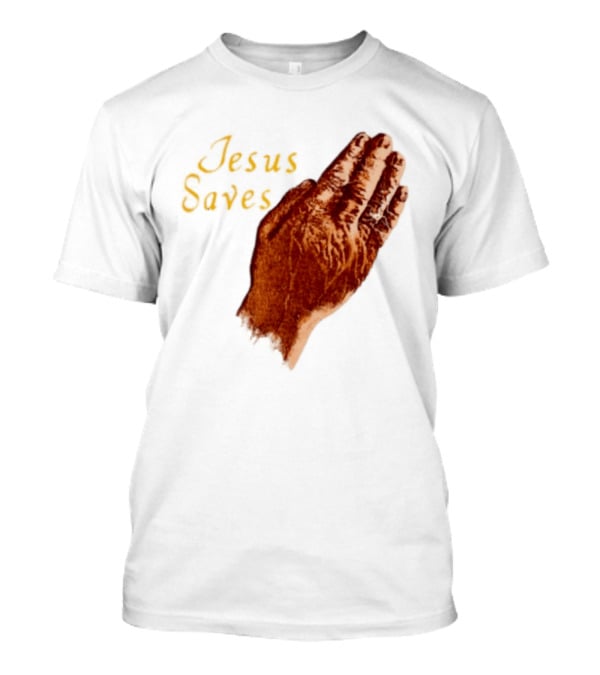 Jesus Saves Praying Hands Religious Faith Christian T-Shirt