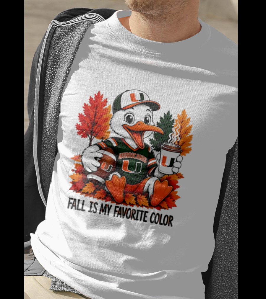Miami Hurricanes Fall Is My Favorite Color NCAA Football T-Shirt