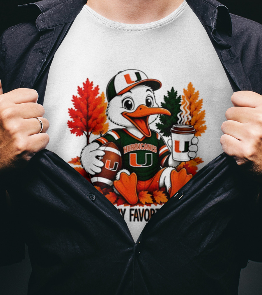 Miami Hurricanes Fall Is My Favorite Color NCAA Football T-Shirt