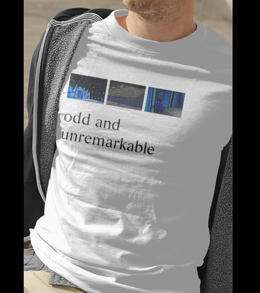Odd And Unremarkable Aesthetic Minimalist Blue Abstract Scenes T-Shirt
