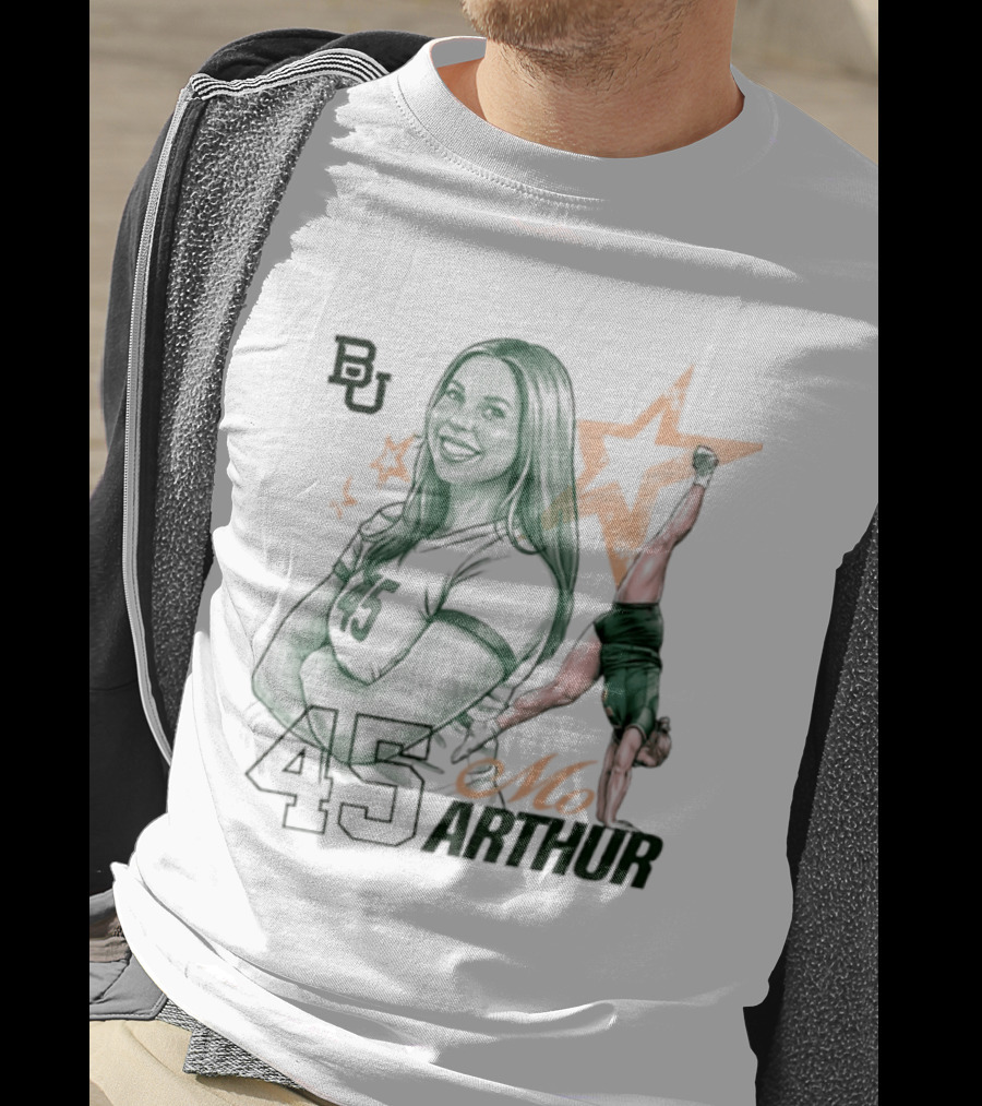 BU Mo Arthur 45 Baylor Bears NCAA Acrobatics & Tumbling T-Shirt