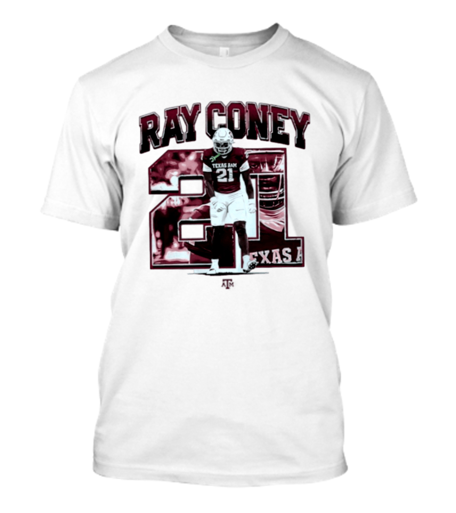 Ray Coney 21 Texas A&M NCAA Football Player Jersey Number T-Shirt