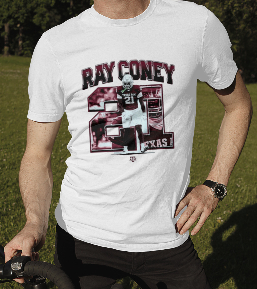 Ray Coney 21 Texas A&M NCAA Football Player Jersey Number T-Shirt