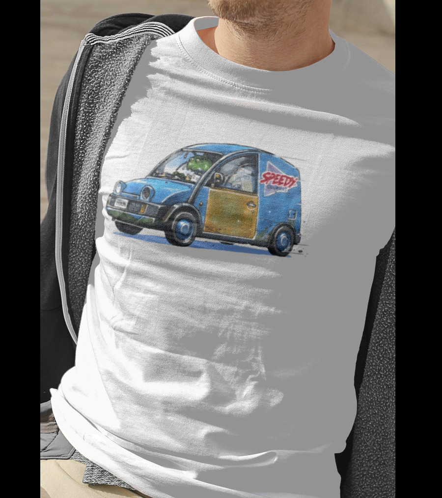 Speedy Couriers Alien Driver In Blue Hoon Van T-Shirt