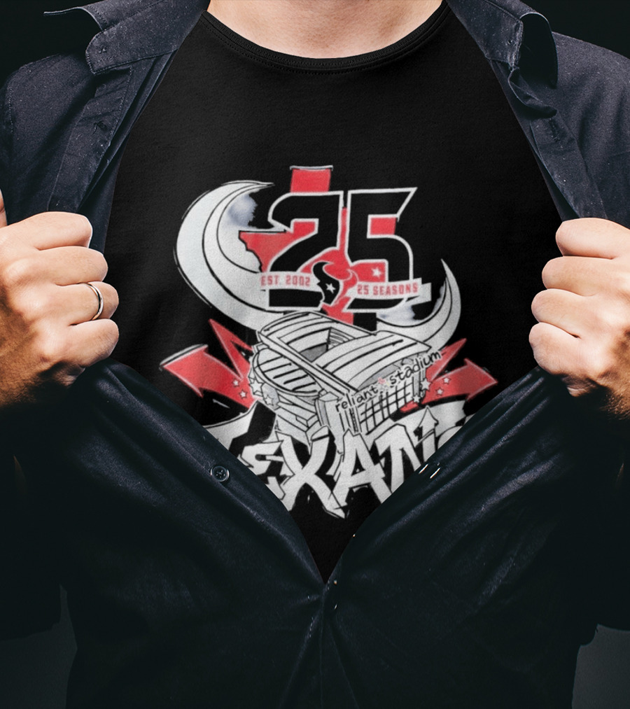Texans 2026 Est. 2002 25 Seasons Anniversary T-Shirt