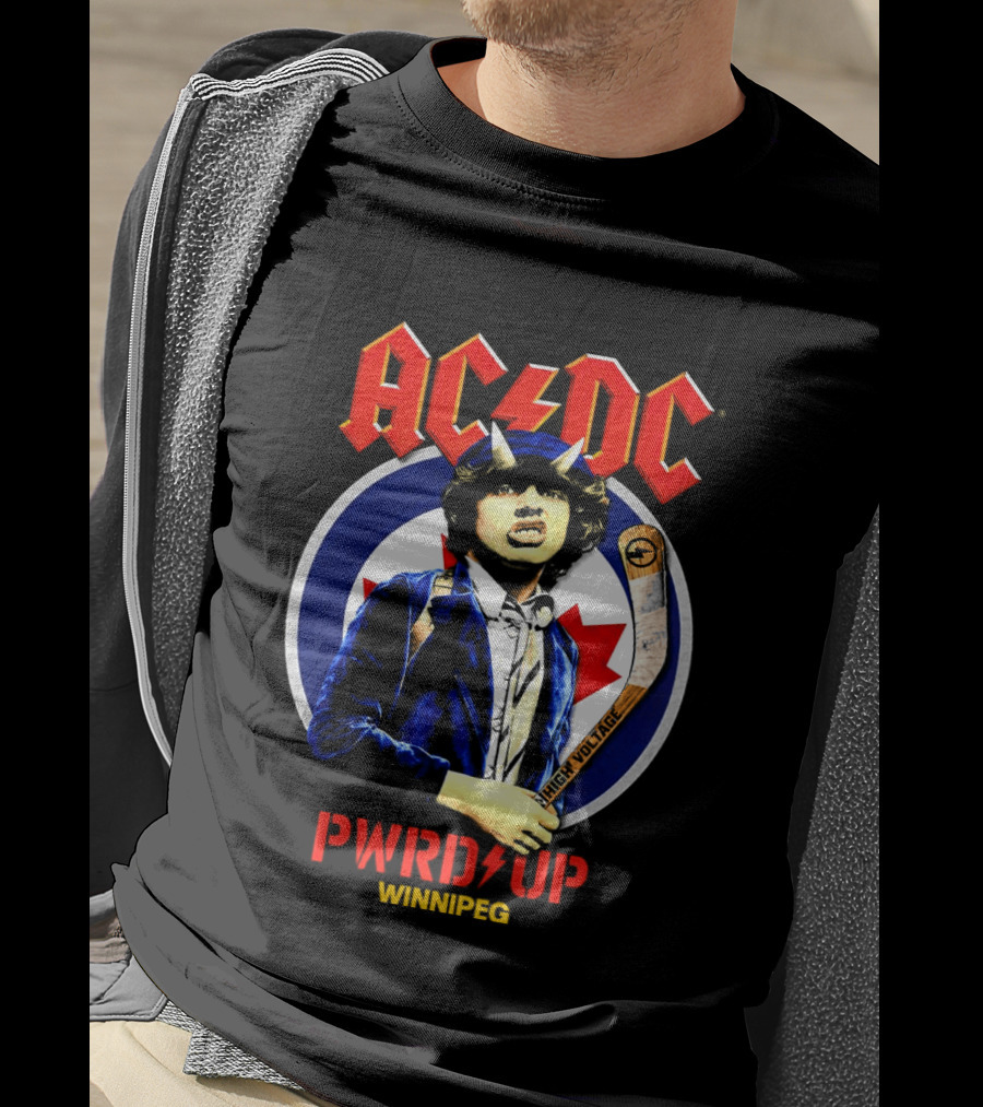 ACDC PWR Up Tour Winnipeg 2026 Hockey Theme Event T-Shirt