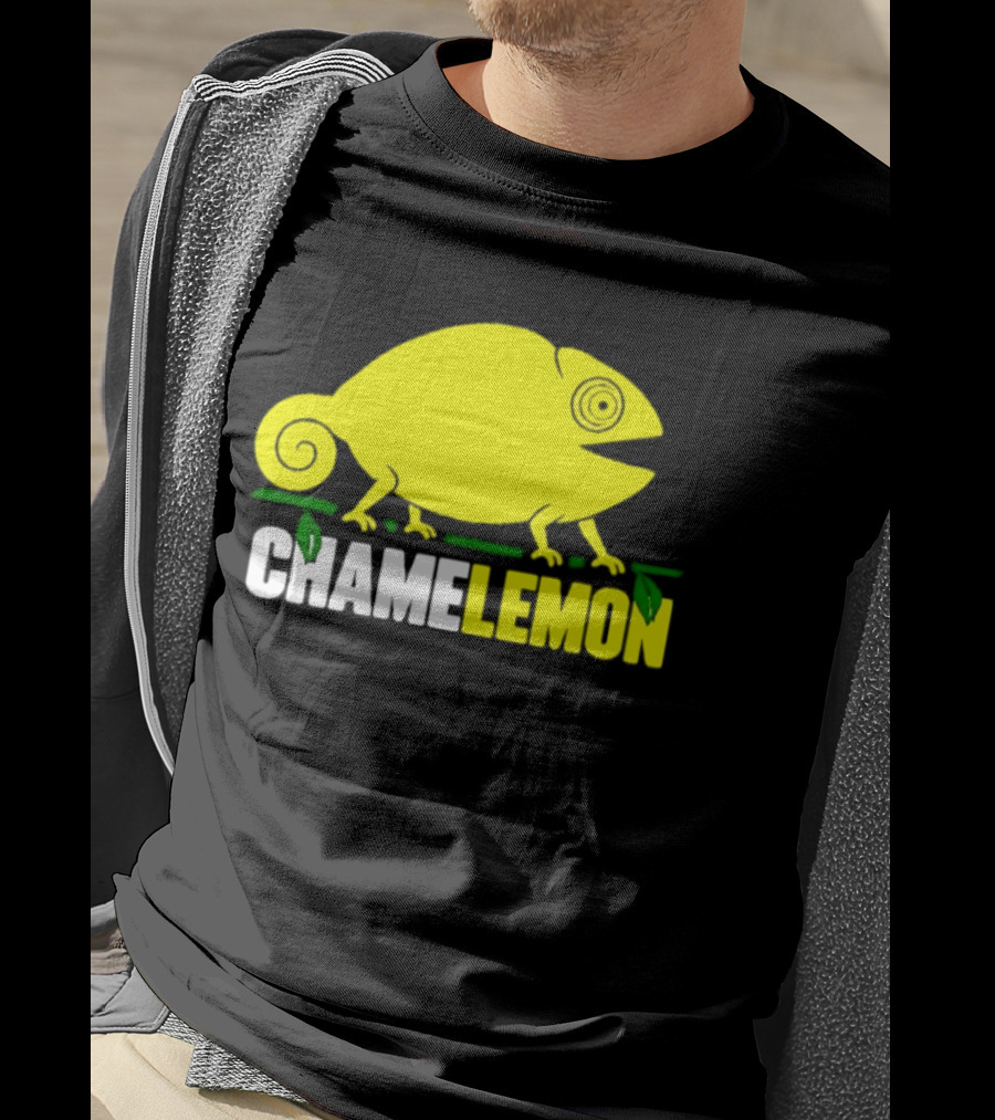 Chamelemon Chameleon Lemon Blend With Leaf Accent T-Shirt