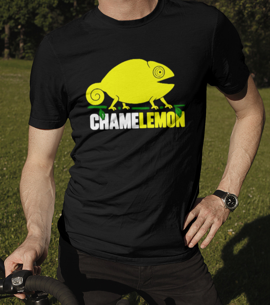 Chamelemon Chameleon Lemon Blend With Leaf Accent T-Shirt