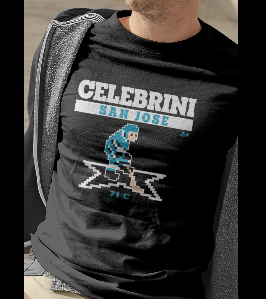 Celebrini San Jose Pixel Hockey 74 C T-Shirt