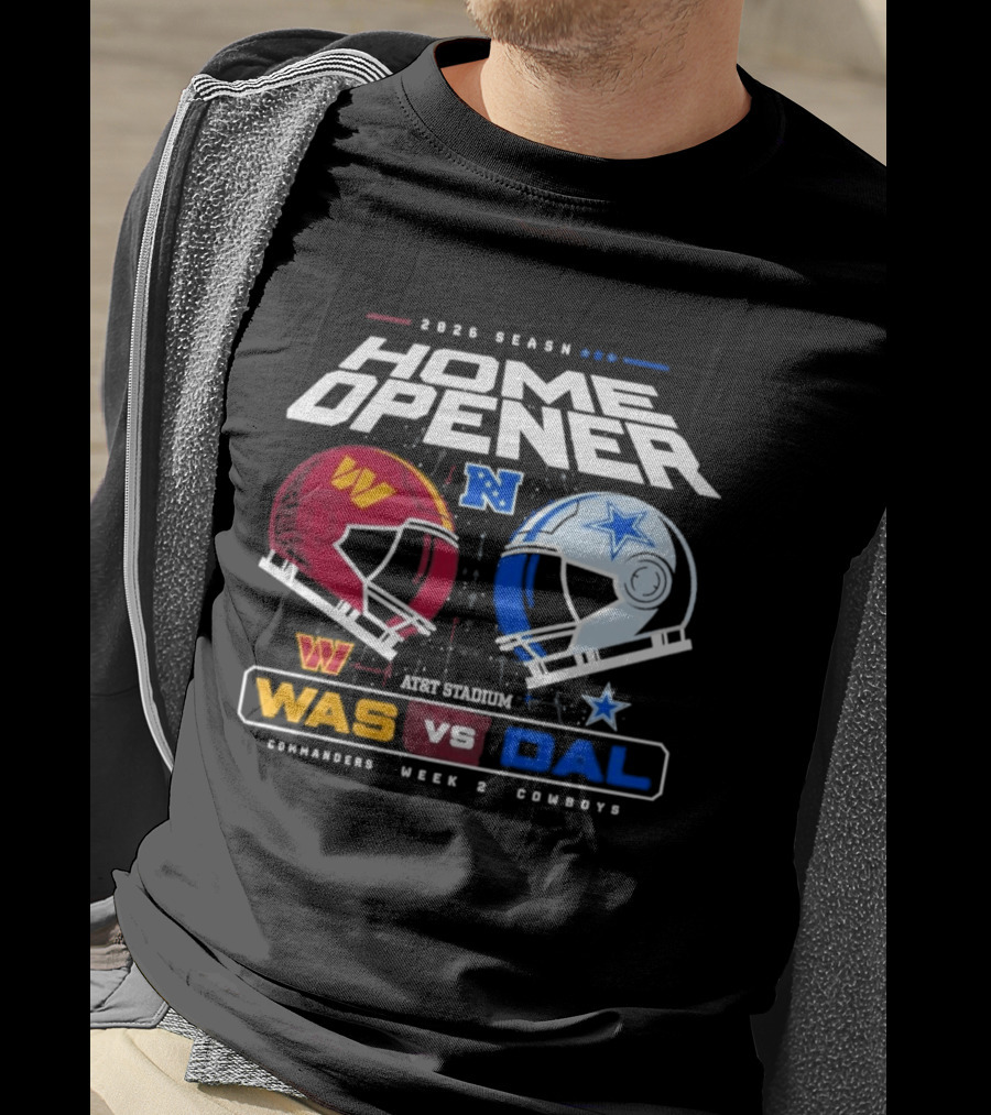 2026 Season Home Opener Washington Commanders Vs Dallas Cowboys Week 2 Gameday T-Shirt