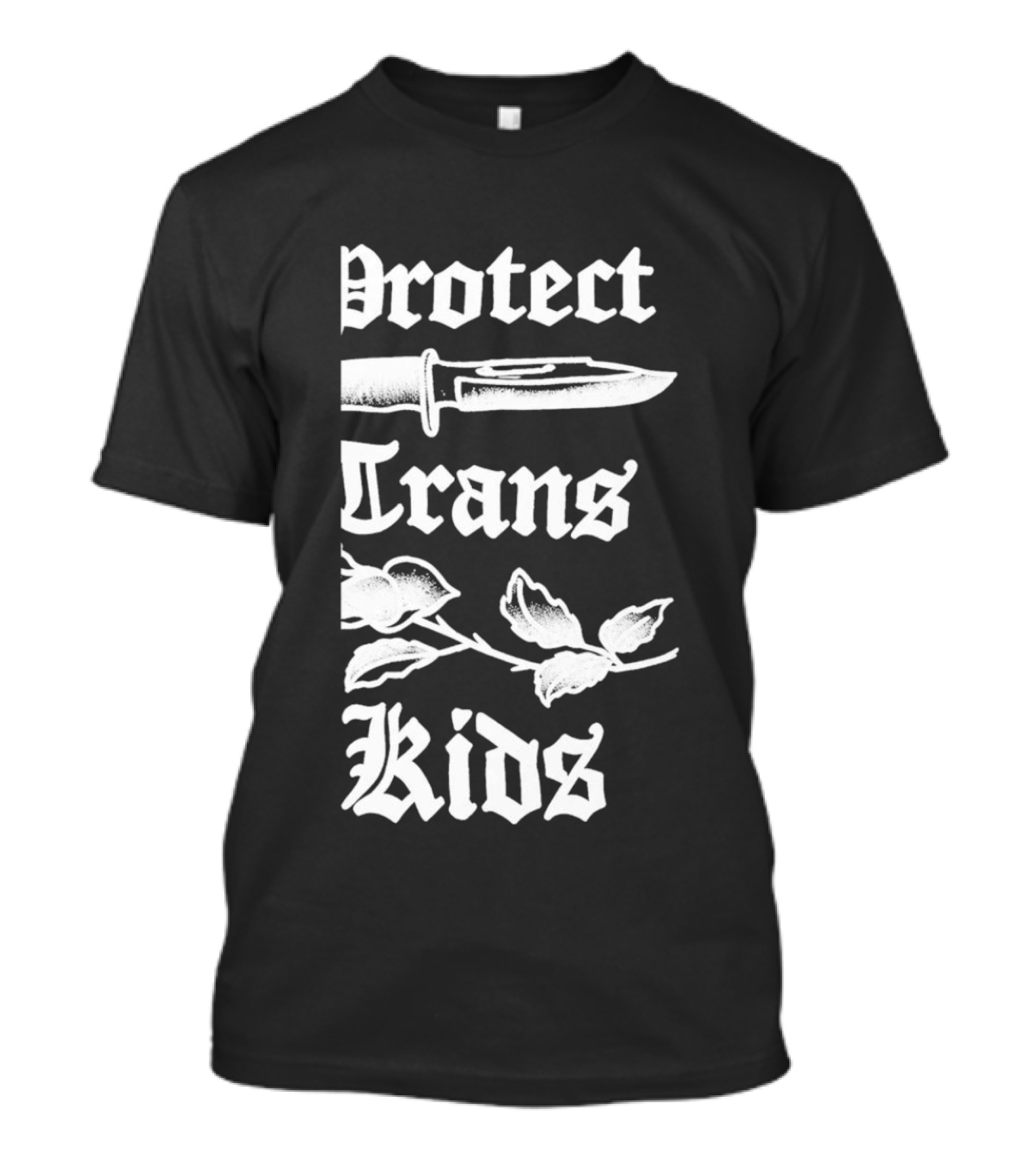 Protect Trans Kids Knife Floral Dan Soupy Campbell T-Shirt