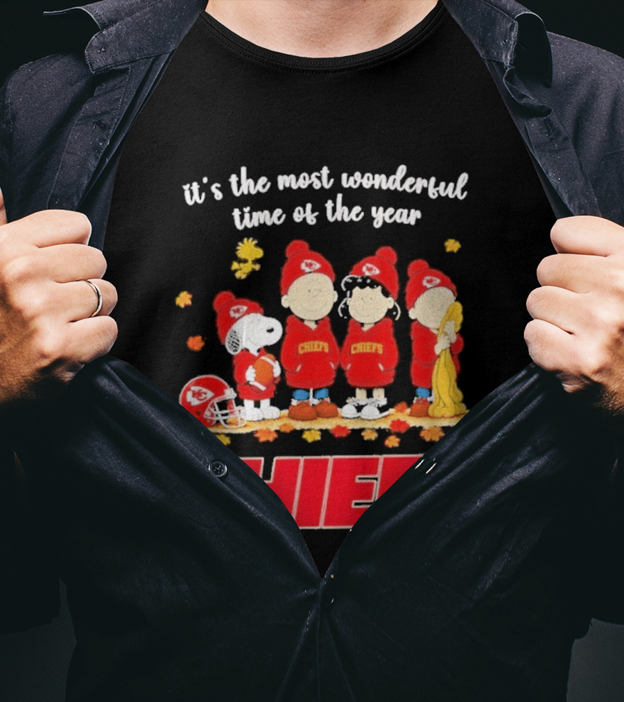 It's The Most Wonderful Time Peanuts Chiefs Halloween 2026 T-Shirt