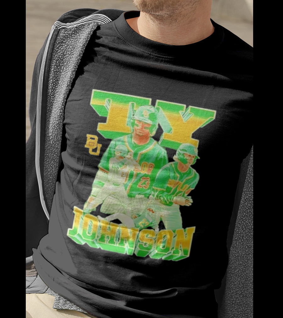 Ty Johnson Baylor Bears 23 NCAA Baseball BU T-Shirt