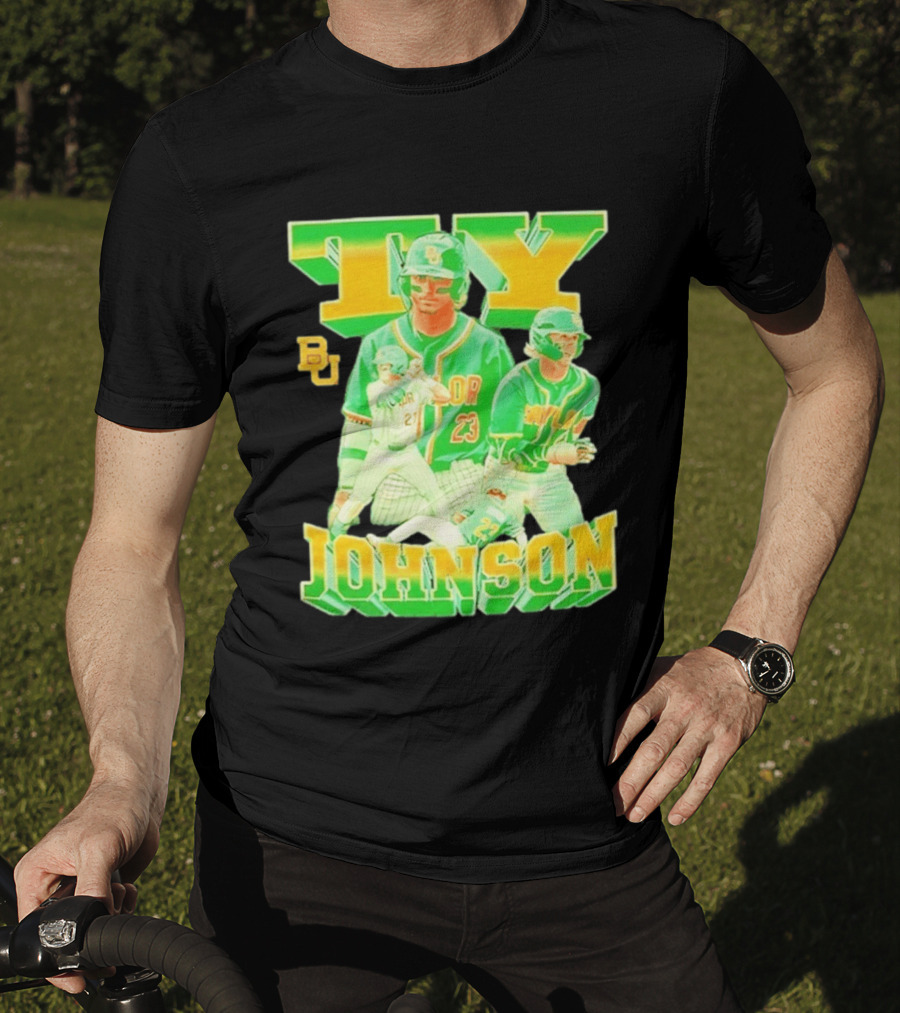 Ty Johnson Baylor Bears 23 NCAA Baseball BU T-Shirt
