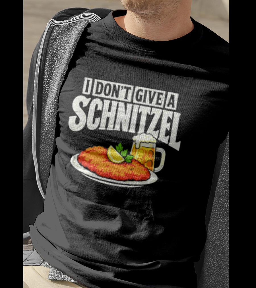 I Don't Give A Schnitzel German Beer Food Plate T-Shirt