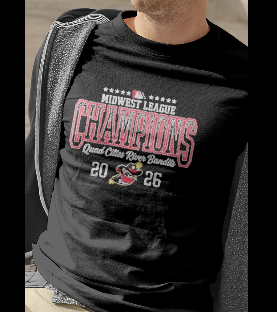 Midwest League Champions Quad Cities River Bandits 2026 T-Shirt