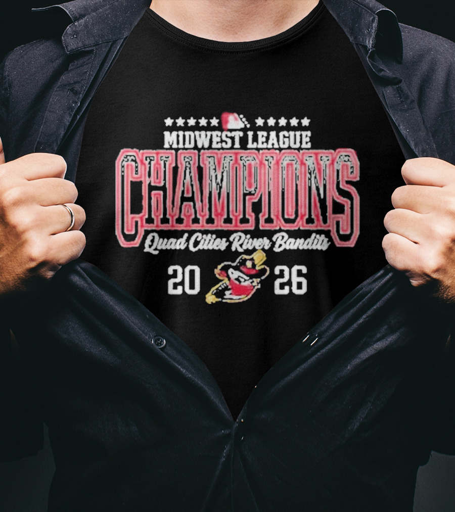Midwest League Champions Quad Cities River Bandits 2026 T-Shirt