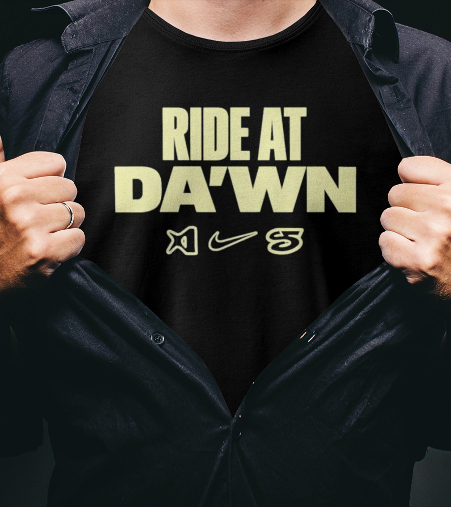 Ride At DA'WN Travis Scott Nike Cactus Jack Collaboration T-Shirt