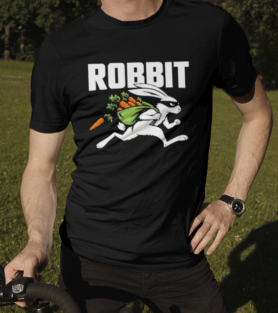 Robbit Rabbit Thief Robber Bunny With Carrots T-Shirt