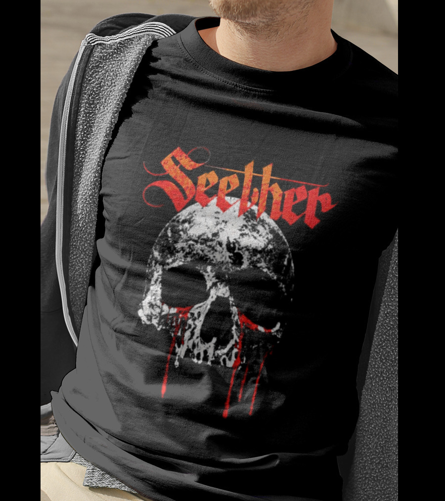 Seether Break The Cycle Tour 2026 North America Bloody Skull T-Shirt