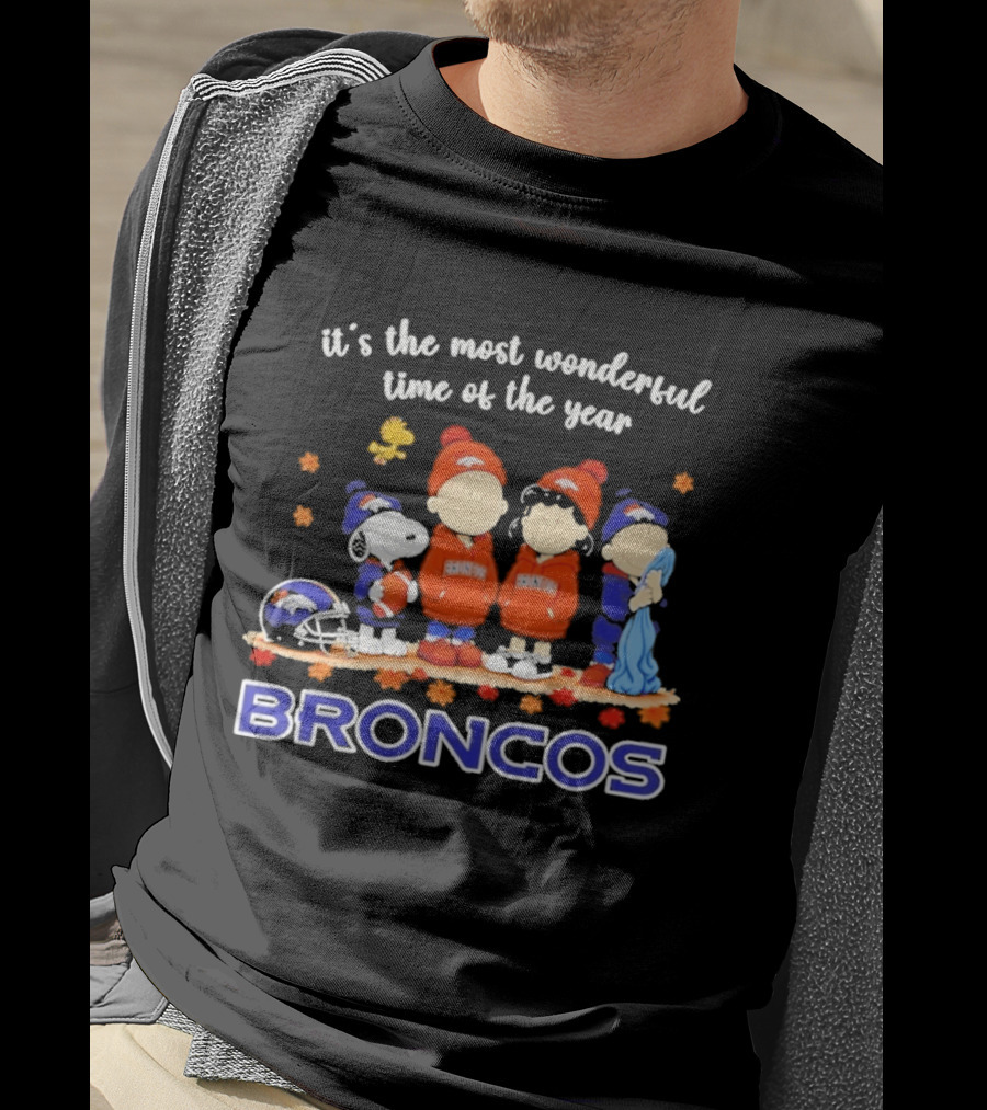 It's The Most Wonderful Time Of The Year Peanuts Denver Broncos Halloween T-Shirt