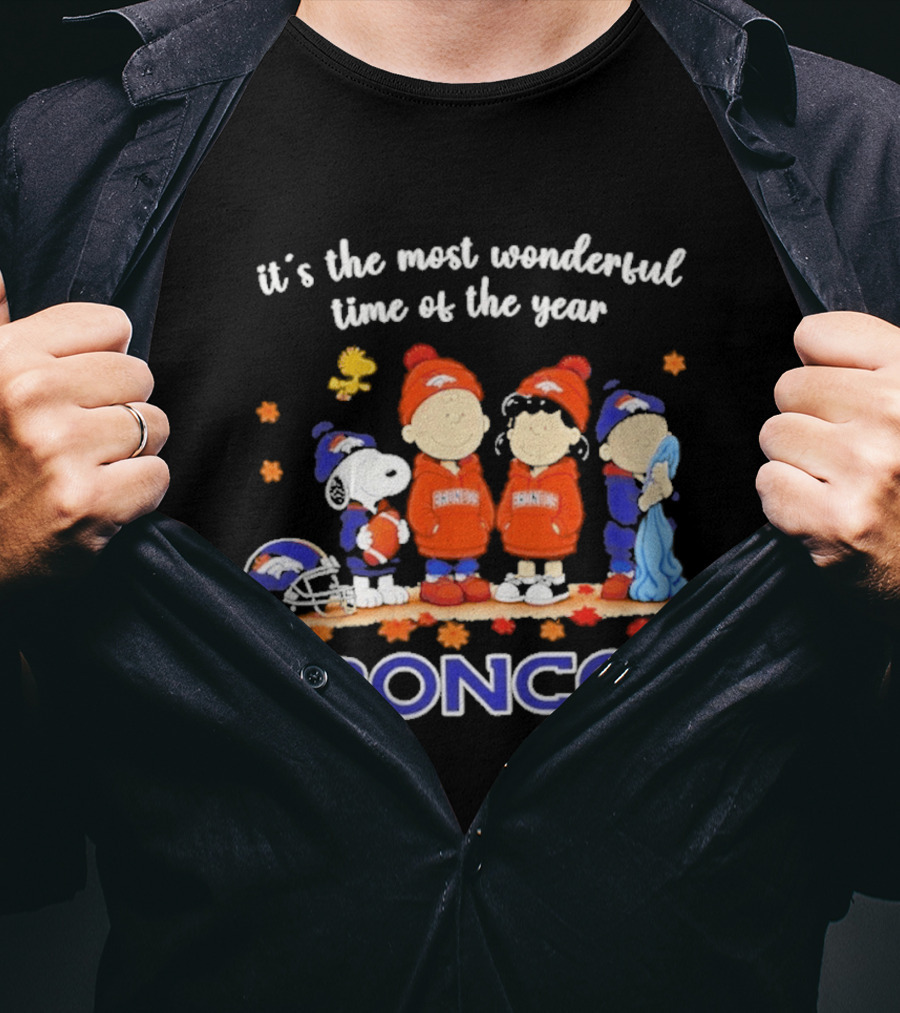 It's The Most Wonderful Time Of The Year Peanuts Denver Broncos Halloween T-Shirt