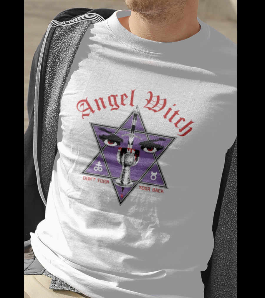 Angel Witch Don't Turn Your Back Heavy Metal Star Eyes Grail T-Shirt