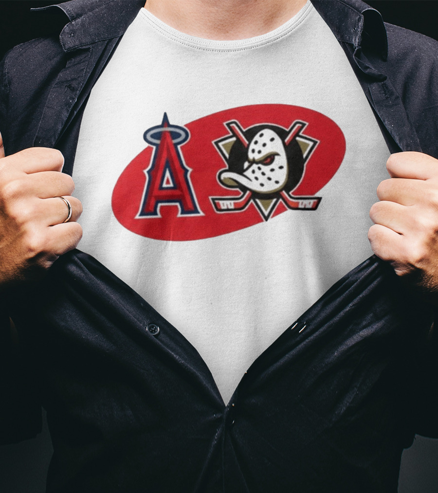 Los Angeles Angels Anaheim Ducks Collaboration Event T-Shirt
