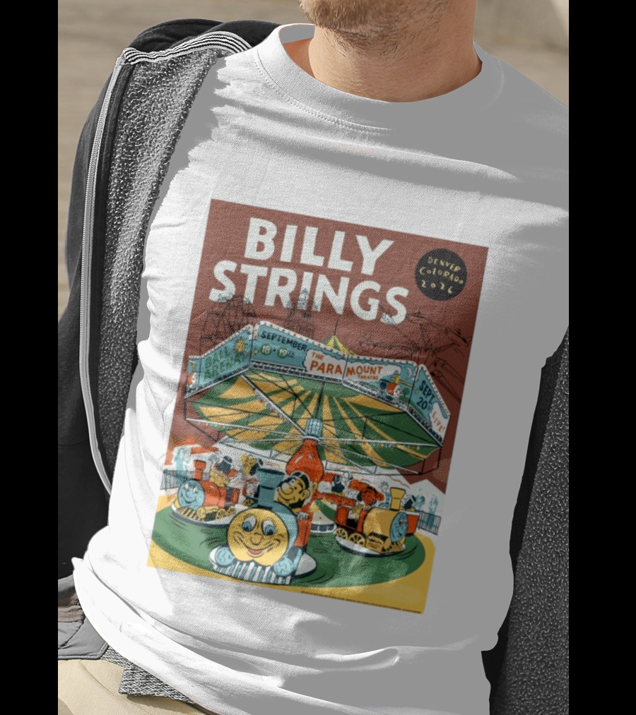 Billy Strings Denver Colorado Event Ball Arena September 18 19 2026 The Paramount Theatre T-Shirt