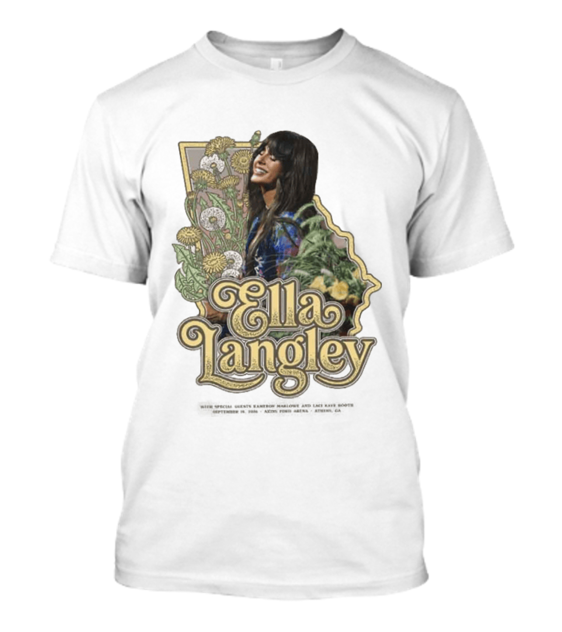 Ella Langley Akions Ford Arena 2026 Tour Athens GA September 18th Floral T-Shirt