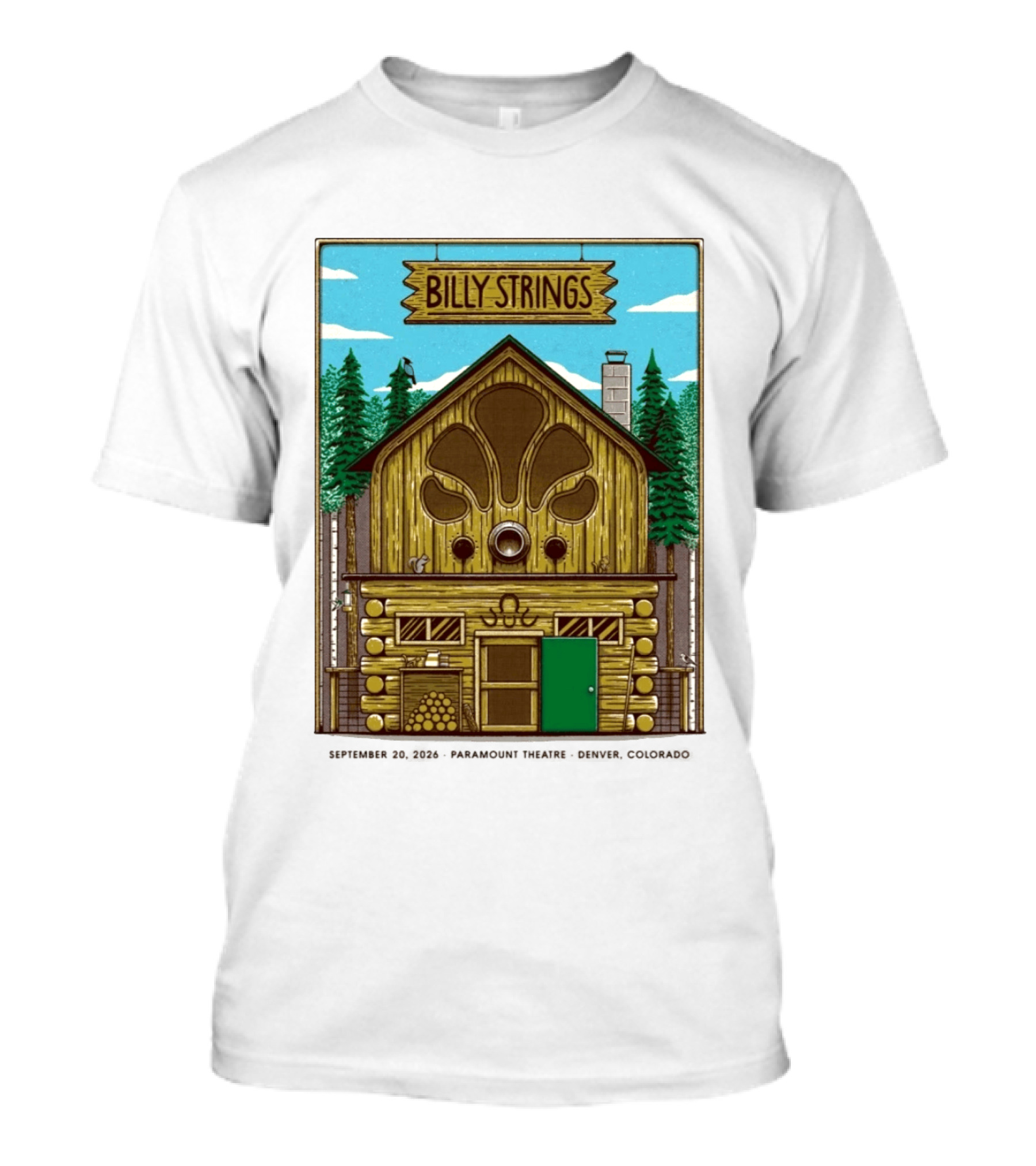 Billy Strings Fall Tour 2026 Paramount Theatre Denver September 20 Mike Tallman T-Shirt