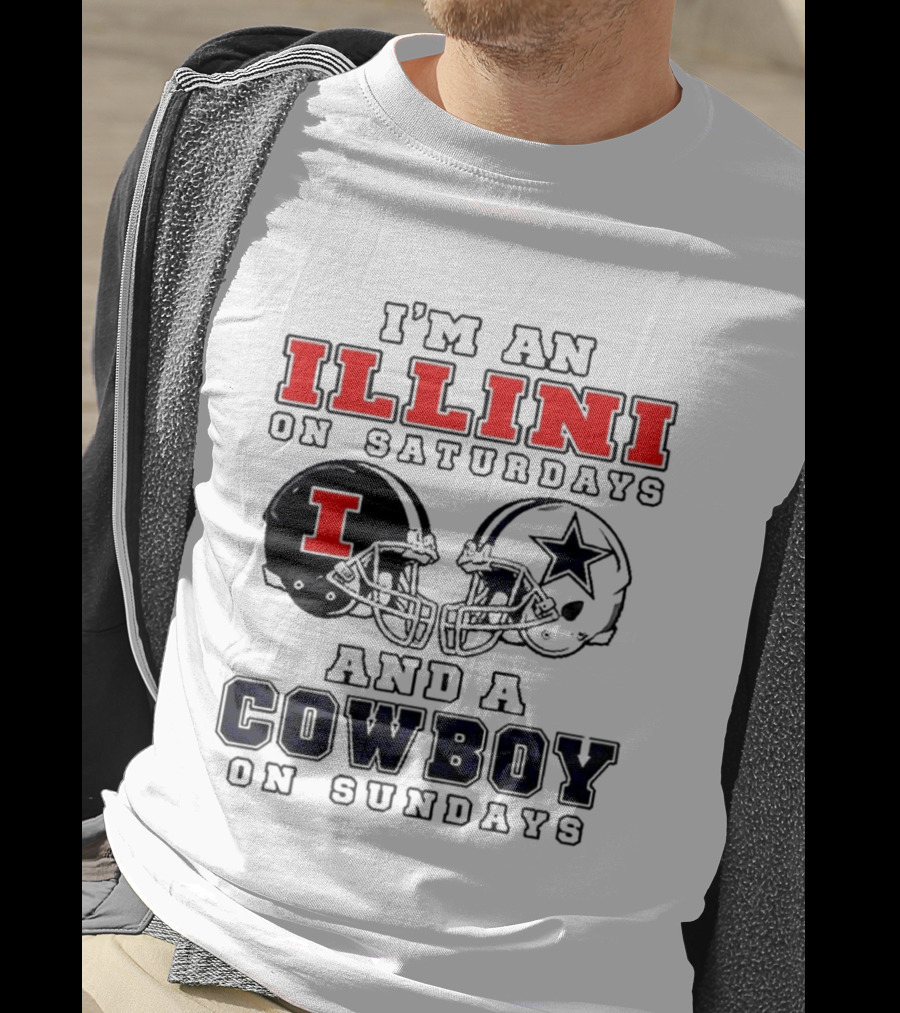 Im An Illini On Saturdays And A Cowboy On Sundays Football Game Day T-Shirt