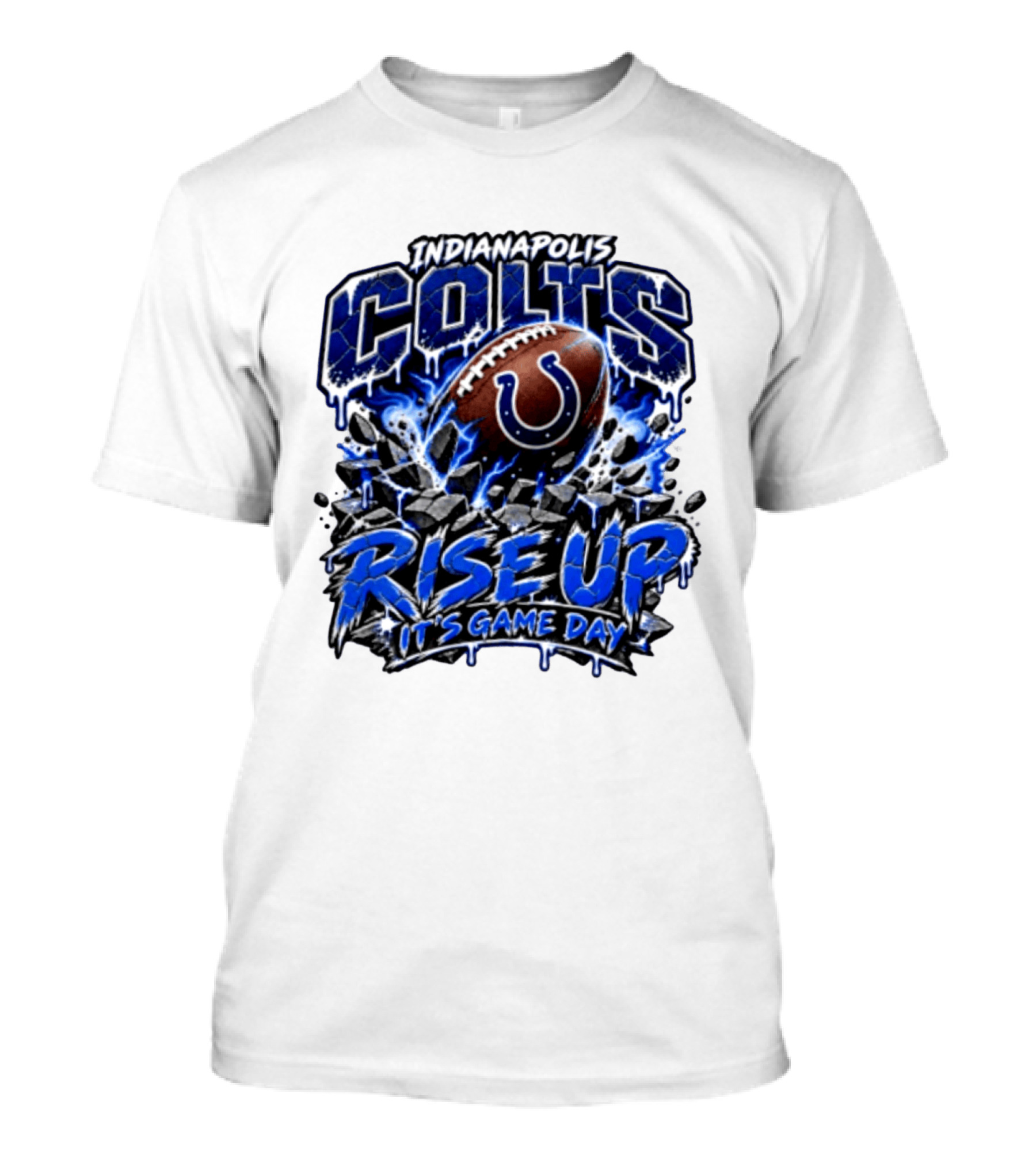 Indianapolis Colts Rise Up It's Game Day Football T-Shirt