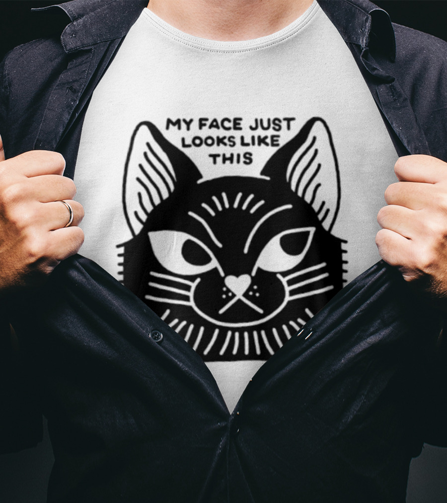 My Face Just Looks Like This Cat Ear Expressions T-Shirt