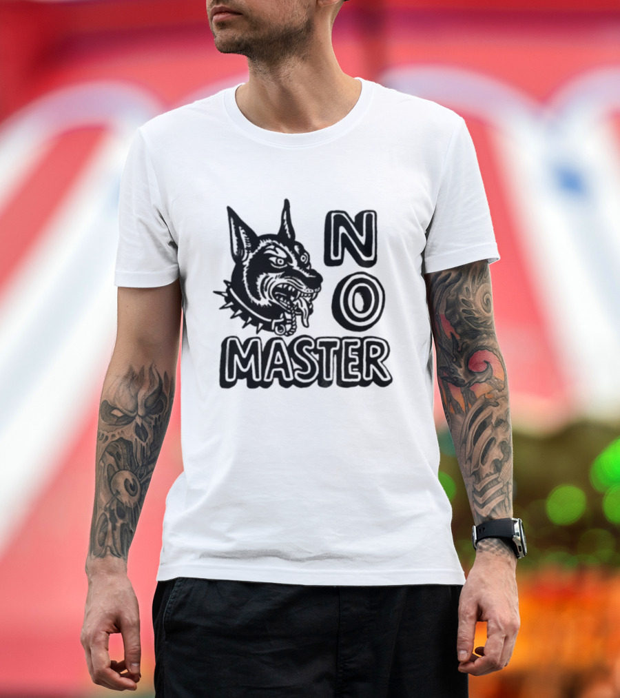 No Master Doberman Anarchist Dog Punk T-Shirt