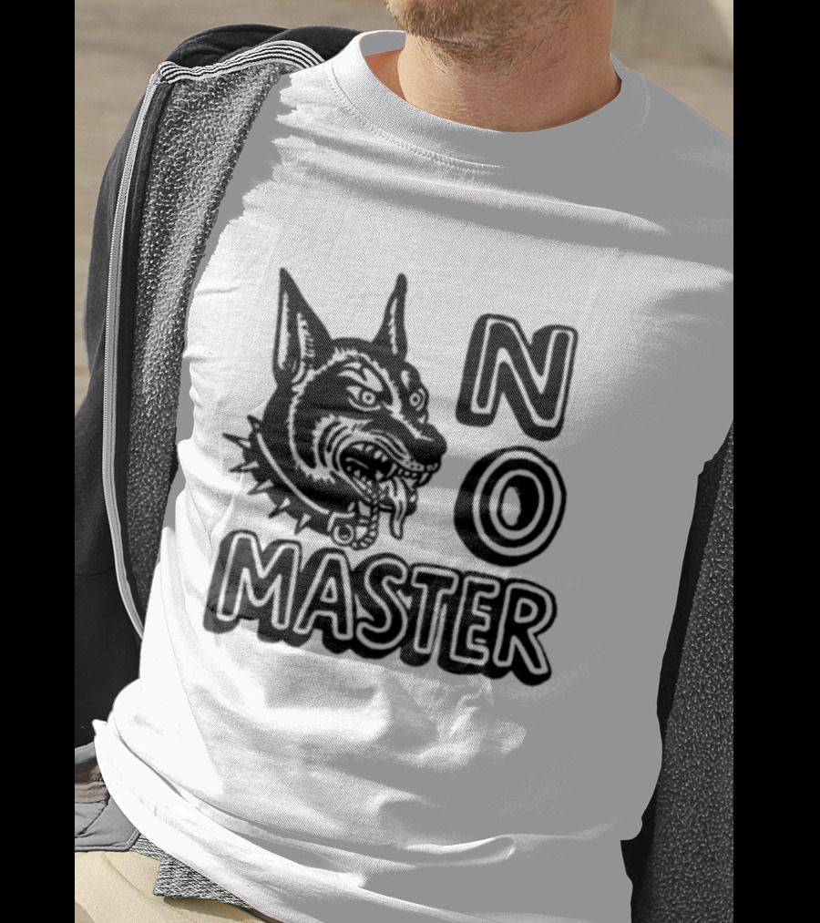 No Master Doberman Anarchist Dog Punk T-Shirt