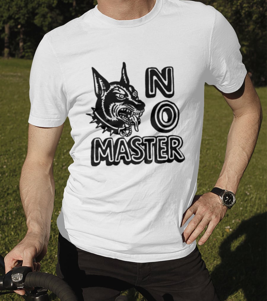 No Master Doberman Anarchist Dog Punk T-Shirt