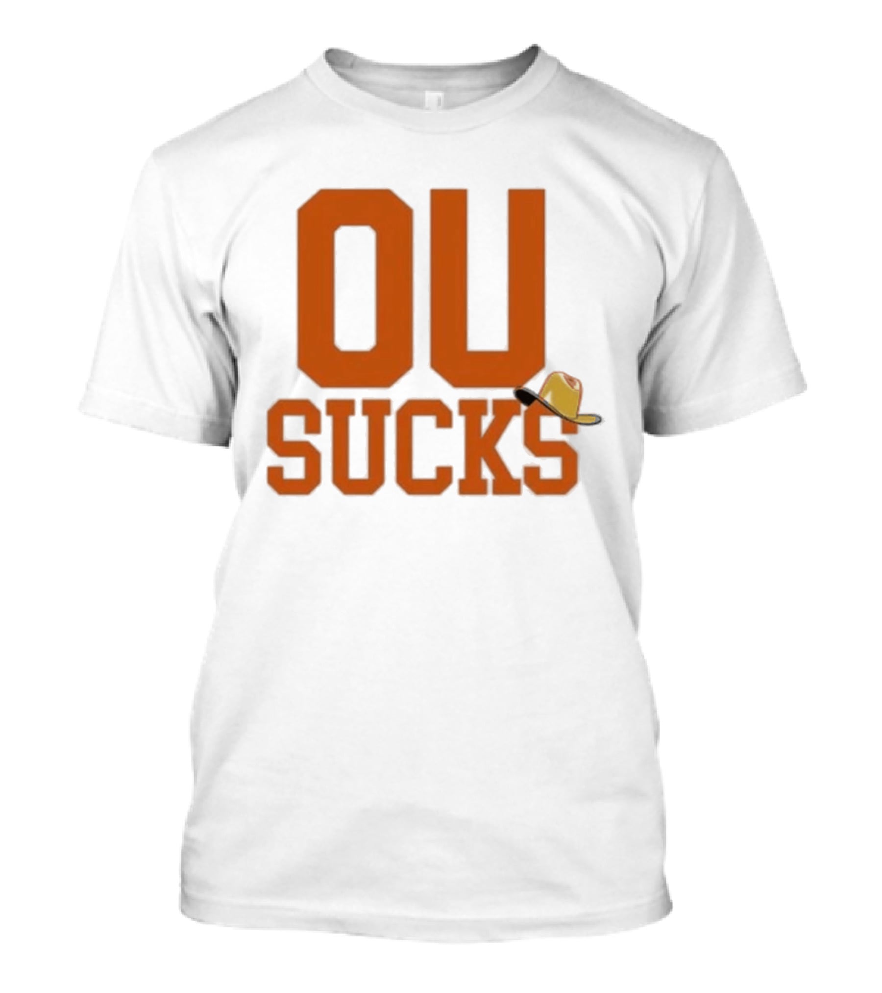 OU Sucks Cowboy Hat Orange Rivalry T-Shirt