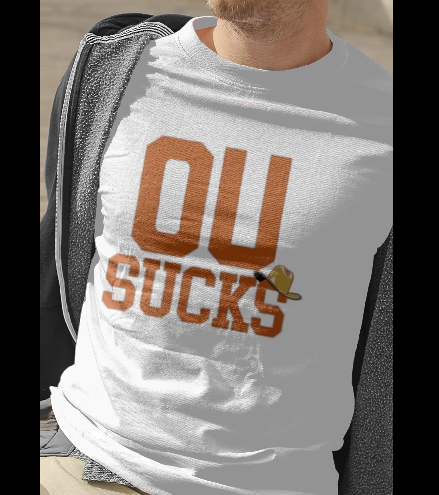 OU Sucks Cowboy Hat Orange Rivalry T-Shirt