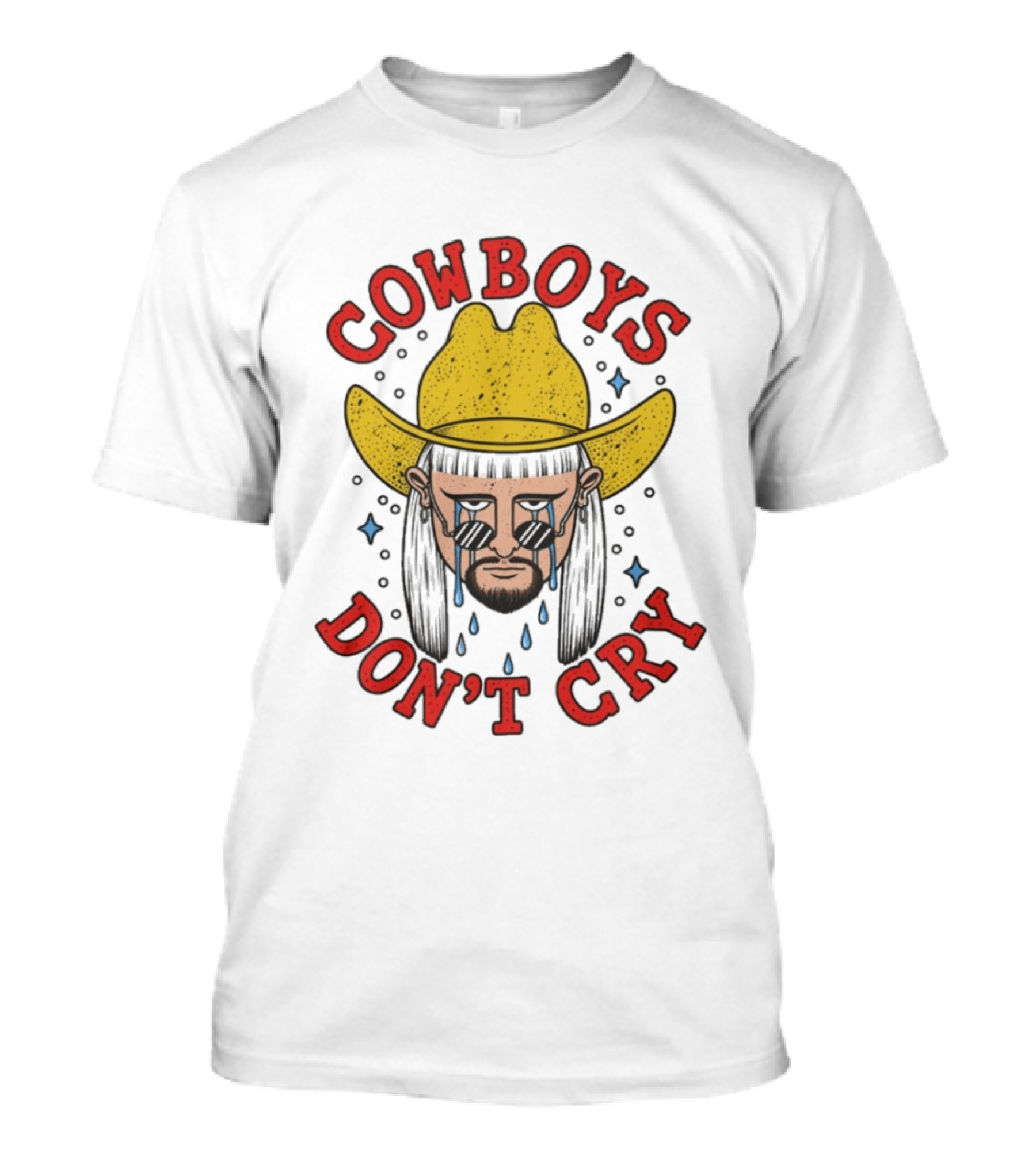 Oliver Tree Cowboys Don't Cry Yellow Hat And Sunglasses T-Shirt