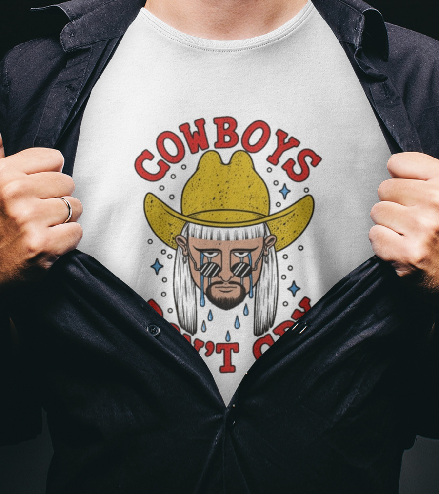 Oliver Tree Cowboys Don't Cry Yellow Hat And Sunglasses T-Shirt