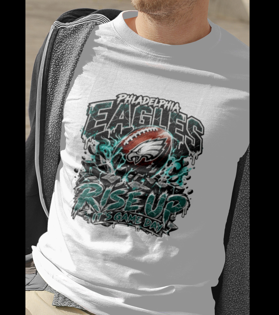 Philadelphia Eagles Rise Up It's Game Day Football Sports Team Spirit T-Shirt