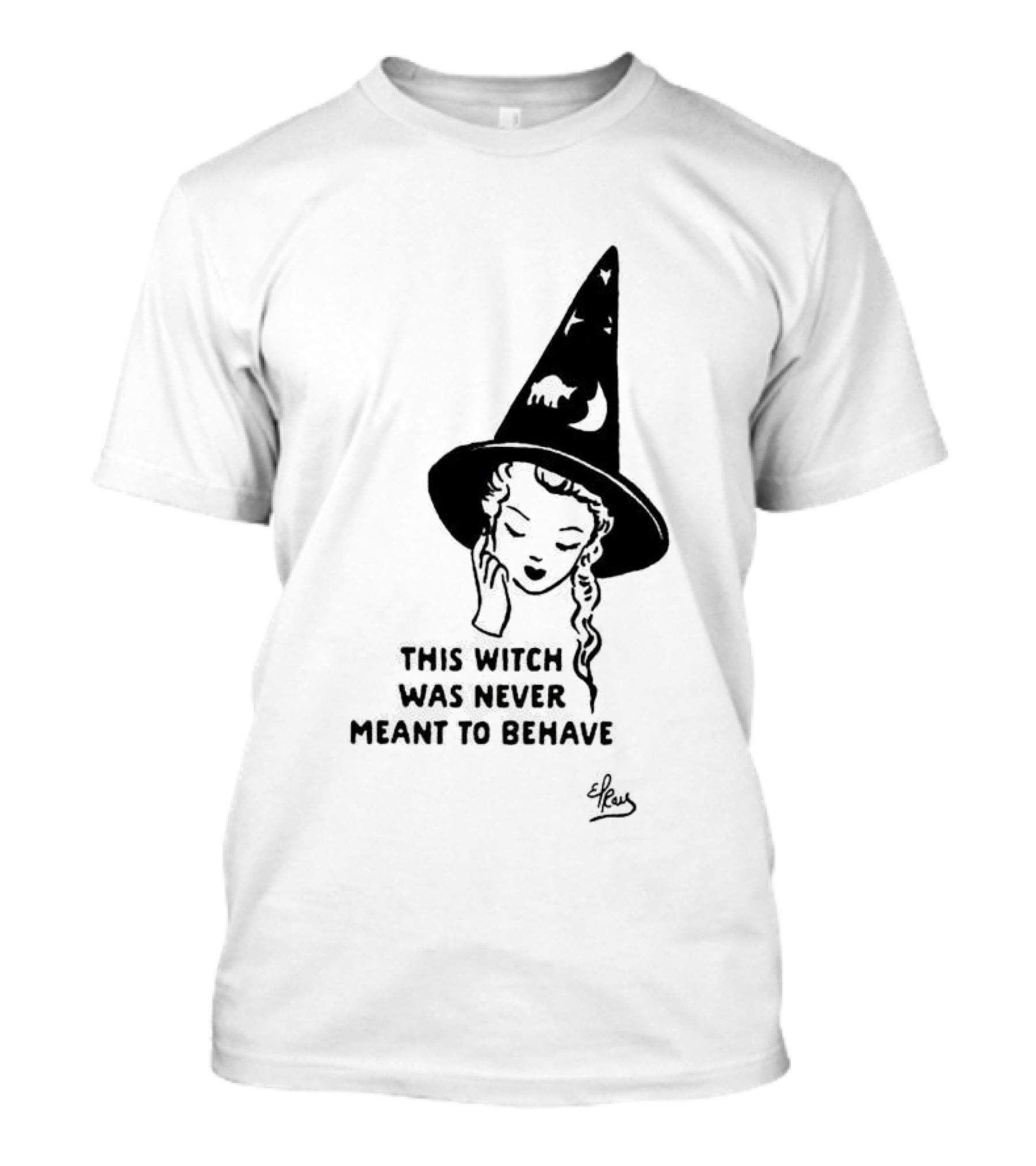 Witch Hat Girl This Witch Was Never Meant To Behave Aesthetic T-Shirt