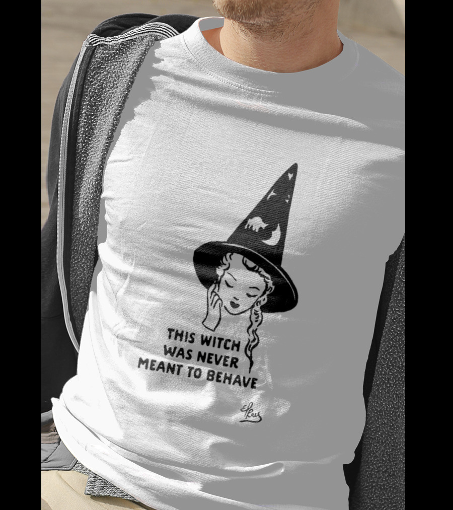 Witch Hat Girl This Witch Was Never Meant To Behave Aesthetic T-Shirt